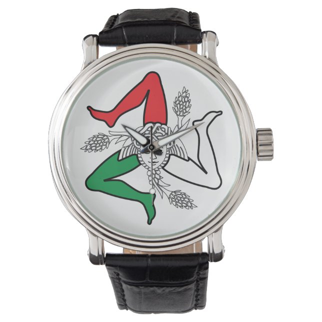 Sicilian Trinacria Medusa Design Armbandsur (Framsida)