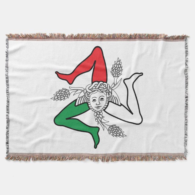 Sicilian Trinacria Medusa Design Filt (Framsidan)