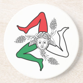 Sicilian Trinacria Medusa Design Underlägg