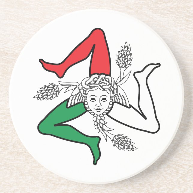 Sicilian Trinacria Medusa Design Underlägg (Framsidan)