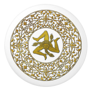 Sicilian Trinacria och Filigree Knopp