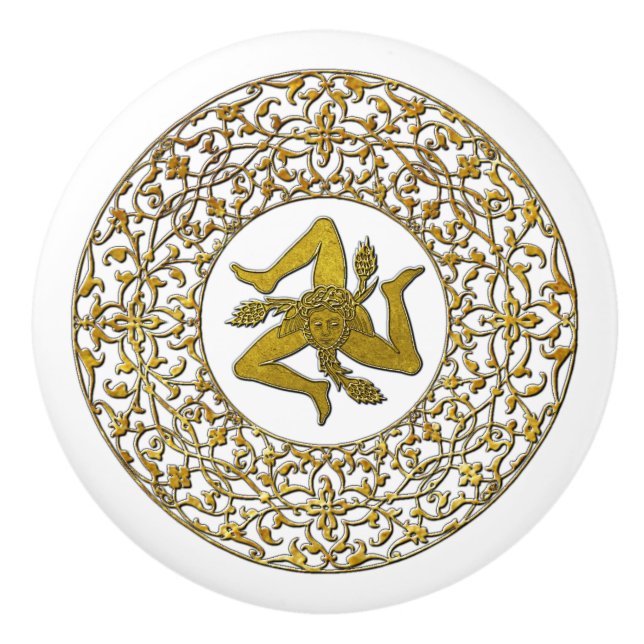 Sicilian Trinacria och Filigree Knopp (Framsidan)