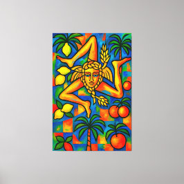 Sicilian Trinacria Pablo stil Canvastryck