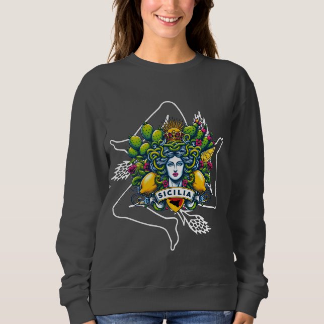Sicilian Trinacria  T Shirt (Framsida)