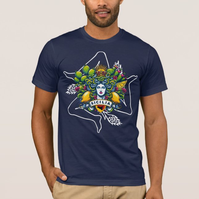Sicilian Trinacria T-Shirt (Framsida)