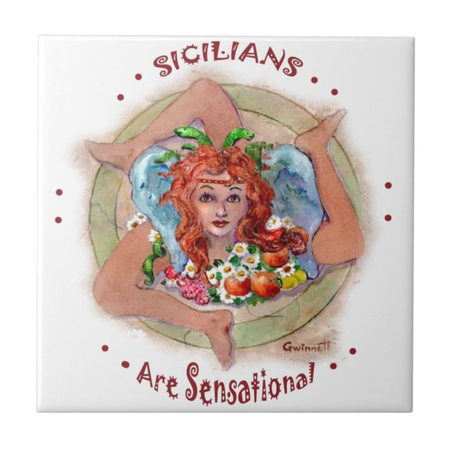 Sicilianare är sensationella kakelplatta (Framsidan)