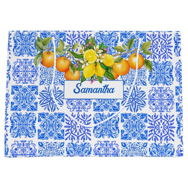 Siciliansk blåaktig gult citrus Mediterranean azul (Framsidan)