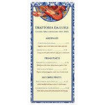 Siciliansk kakel italiensk restaurang meny Rack Ca
