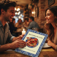 Siciliansk kakel italiensk restaurang vikt menyhäf