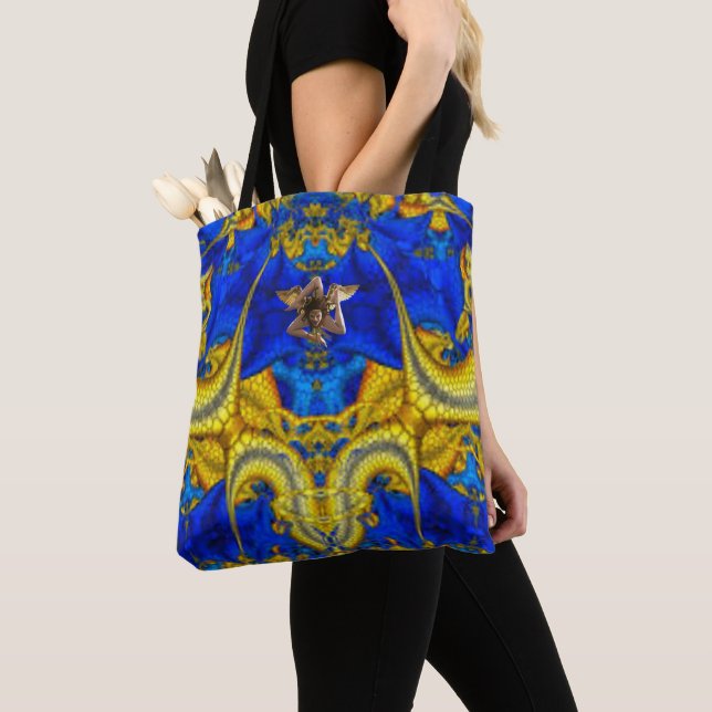 Siciliansk Medusa Trinacria Totebag Tygkasse (Närbild)