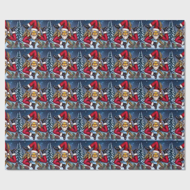 Siciliansk Santa Trinacria jul  Presentpapper (Platt)