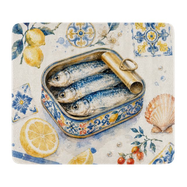 Siciliansk Sardinvattenfärgskonst (Framsidan)