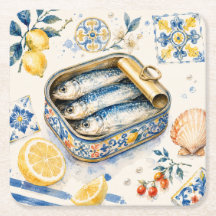 Siciliansk Sardinvattenfärgskonst