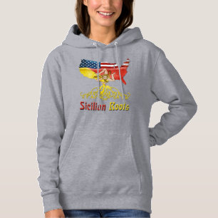 Sicilianska amerikanska rötter, Sicilien Flagga T Shirt