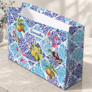 Sicilianska citrusblommor Medelhavet azulejo-kakel