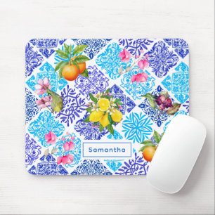Sicilianska citrusplattor i blommigten Mediterrane Musmatta