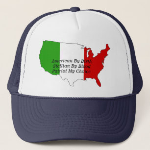 Sicilianska italienska amerikanska Karta Keps