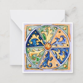 Sicilianska keramiska plattor - P7 - Platt anteckn Anteckningskort