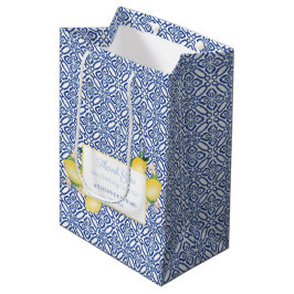 Sicilianska Lemons Blue Tiles Wedding Favor