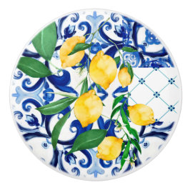 Sicilianska plattor, citron, mosaik, majolica knopp