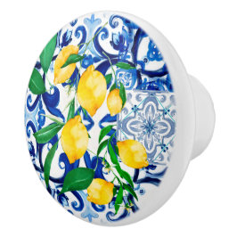 Sicilianska plattor, citron, mosaik, majolica knopp