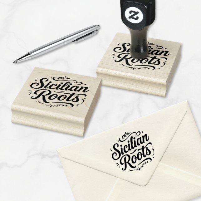 Sicilianska rötter - italiensk designarv stämpel (Sicilian Roots Heritage Design Italian Stamper for crafting and stationery accent)
