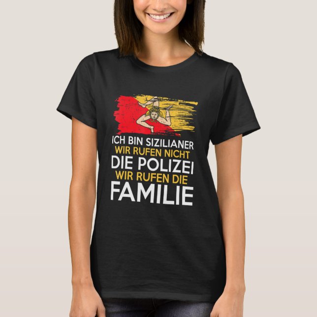 Sicilianska sicilianska familjen manar Sicilien T Shirt (Framsida)