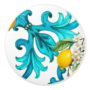 sicilianska,sommar,citron,mosaik,blå, knopp