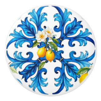sicilianska,sommar,citron,mosaik,blå knopp