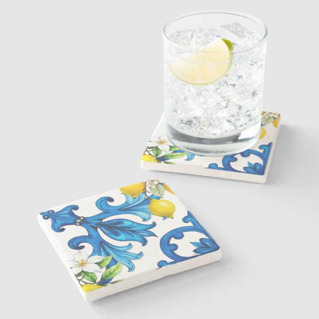 sicilianska,sommar,citron,mosaik,blå stenunderlägg (Sidan)