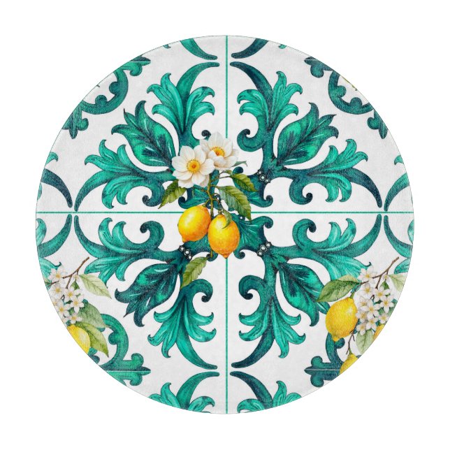 sicilianska,sommar,citron,mosaik,grönt (Framsidan)
