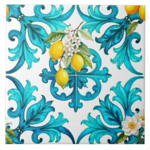 sicilianska,sommar,citron,mosaik,grönt kakelplatta