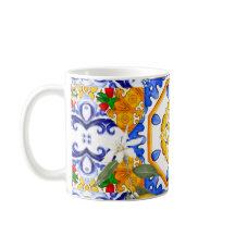 Sicilianska stil,citroner,majolica