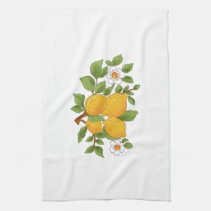 Sicilianska stil,majolica,citroner kökshandduk