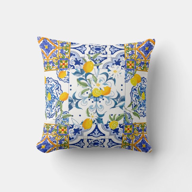 Sicilianska stil,sommarkonst Cushion Kudde (Framsida)
