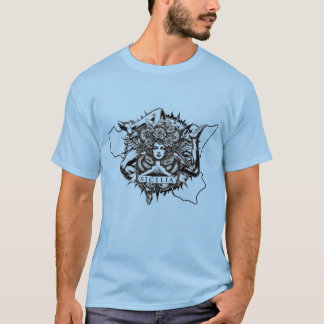 Sicilianska Trinacria Tattoo Style T-Shirt