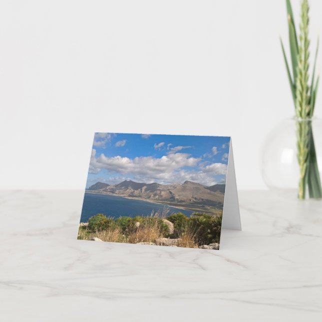 Sicilianskt kusten-kort. Tom för ditt eget meddela Kort (Framsida)