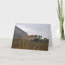 Sicilianskt tempelkort. Tom för ditt eget meddelan