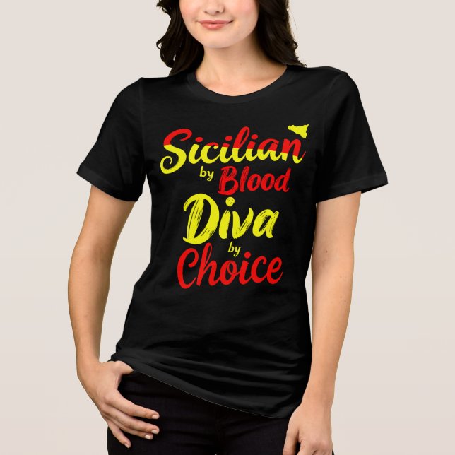 Sicilien av Blood Diva by Choice T Shirt (Framsida)