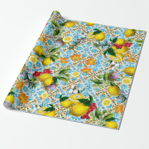 Sicilien, citron och vintage, mönster presentpapper