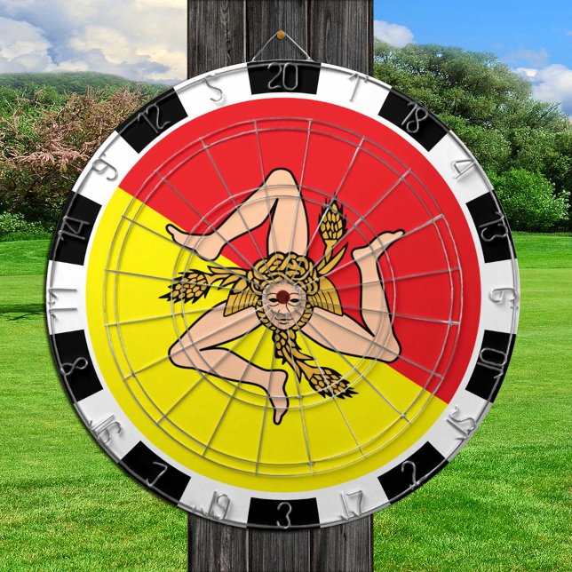 Sicilien Dartboard och Sicilien Flagga/spelkort Darttavla (Skapare uppladdad)