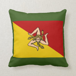 Sicilien Flagga Dekorativ kudde