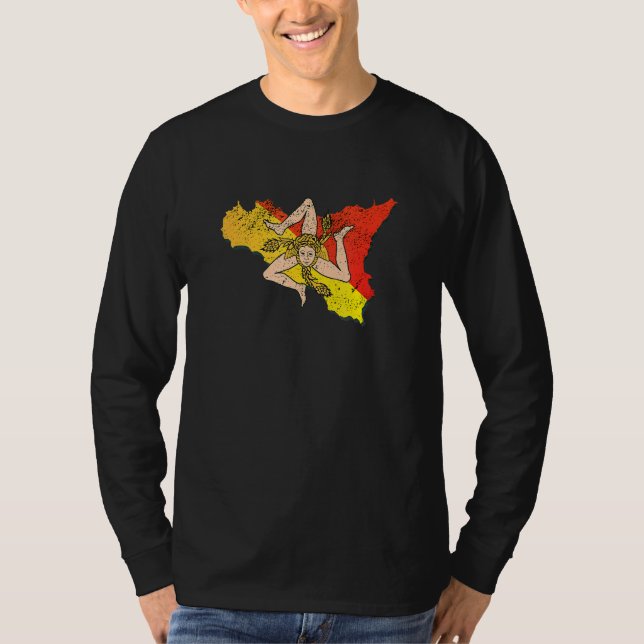 Sicilien Flagga Italien Souvenir Manar Women Kids T Shirt (Framsida)