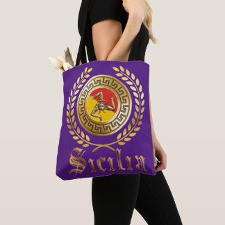 Sicilien Flagga och emblem present Toteväska Tygkasse