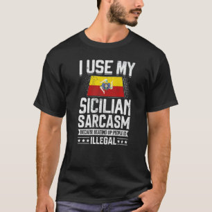 Sicilien Flagga Souvenirer för sicilianare Manar K T Shirt
