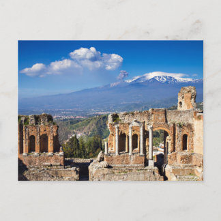 Sicilien - Grekiskt teater i Taormina vykort