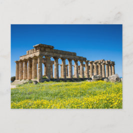 Sicilien - Hera-templet på självstudiekort Vykort