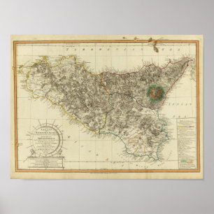 Sicilien, Italien Poster