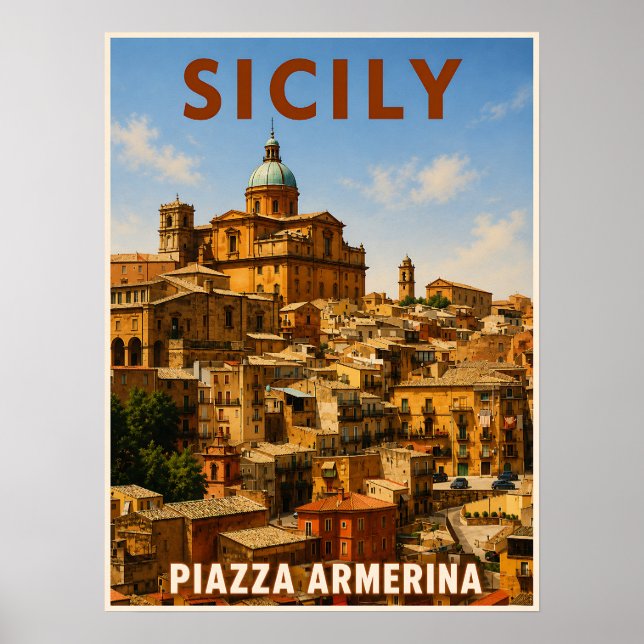 Sicilien Italien resemotiv Poster (Framsidan)