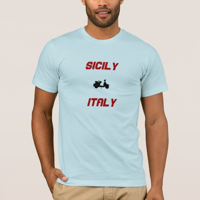 Sicilien, Italien Scooter T-shirt (Framsida)